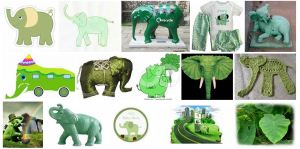 Green Elephant via bing image search